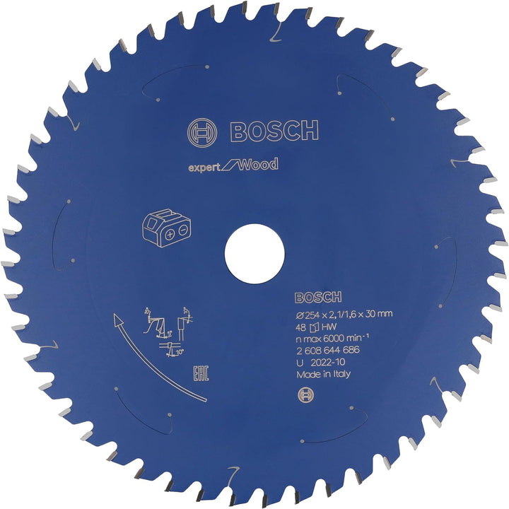 Bosch Accessories Bosch Professional 1x Kreissägeblatt Expert for Wood (für Holz, Sägeblatt Ø 254 x 