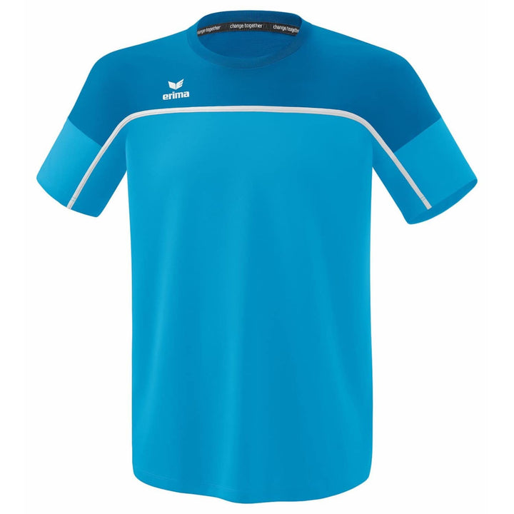 Erima Change by T-Shirt Kids Kinder 128 Curacao/Mykonos/Weiss, 128 Curacao/Mykonos/Weiß