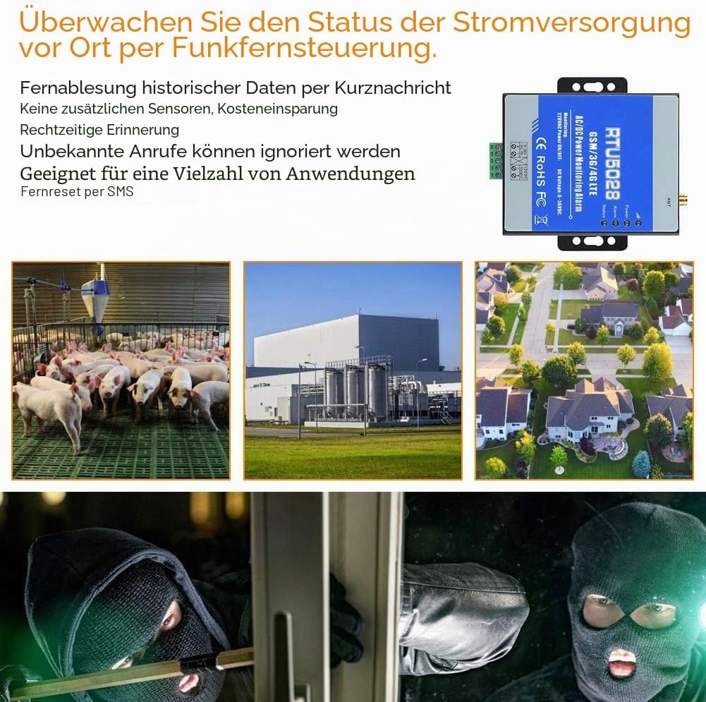 Leapiture GSM-Alarmsystem RTU5028 GSM-Spannungsstatusüberwachung für Stromausfall/Wiederherstellungs