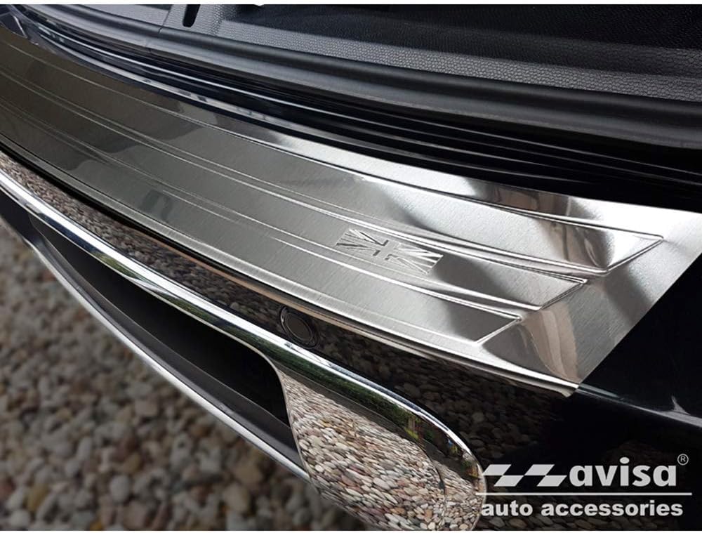 Avisa Edelstahl Heckstossstangenschutz kompatibel mit Mini Countryman R60 2010-2014 'British Flag'