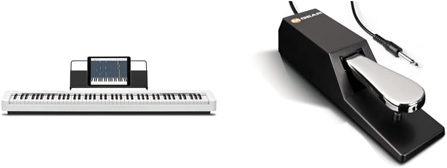 Casio CDP-S110WE Digitalpiano mit 88 gewichteten Pianotasten, weiss & M-Audio SP-2 - Universal Susta