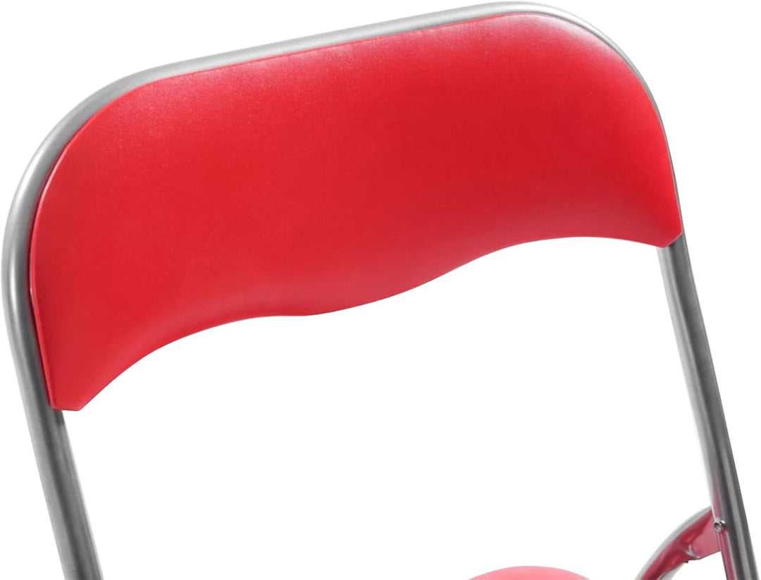 CLP 2er Set Klappstuhl Felix Gepolstert I Küchenstuhl Mit Metallgestell I Kunstleder PVC Sitz Gepols