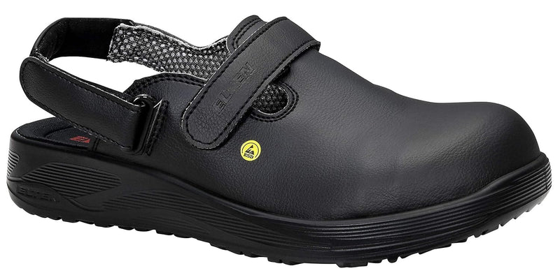 ELTEN Clog MICHEL black ESD SB, Damen und Herren, Textil, Stahlkappe, leicht, klassisch, Schwarz, Gr