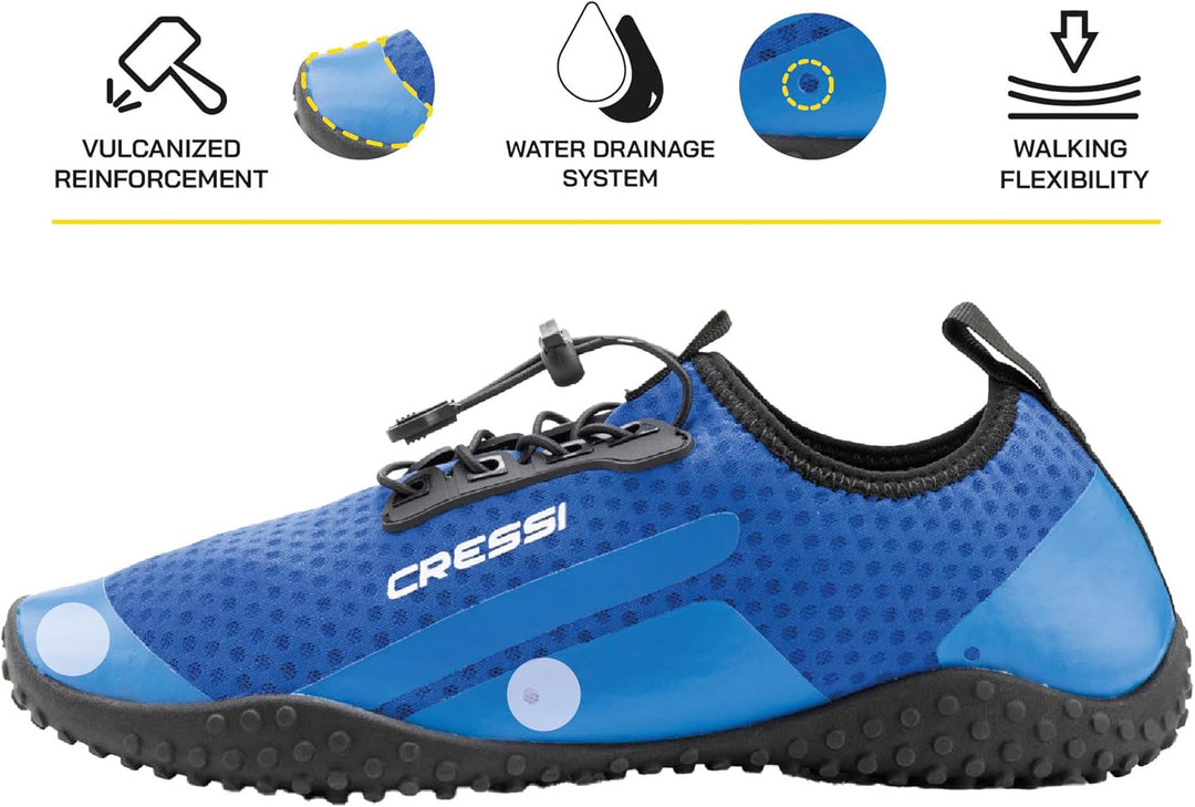 Cressi Sonar Shoes - Unisex Wasserschuh für Erwachsene aus Mikroperforiertes Gewebe Blau Azurblau 42
