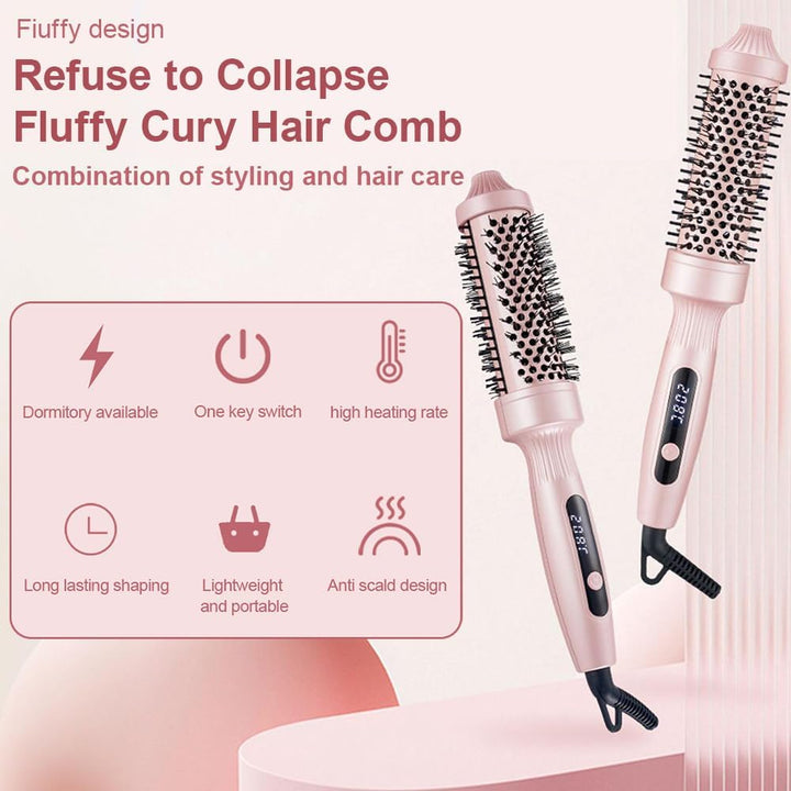Thermal Brush Lockenbürste, 38 mm Thermobürste Keramik, Hot Brush Rundbürste mit Hitze, Wärmebürste