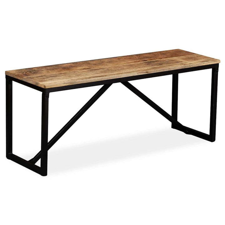 vidaXL Sitzbank Mangoholz Vintage 110x35x45cm Holzbank Wartebank Flurbank Bank 110 x 35 x 45 cm Brau