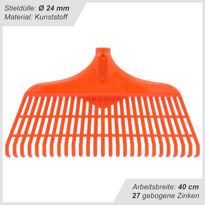 Premium Laubbesen 40cm Spar Set - Widerstandsfähiger & Robuster Rechen für den Garten, Vielseitig ei