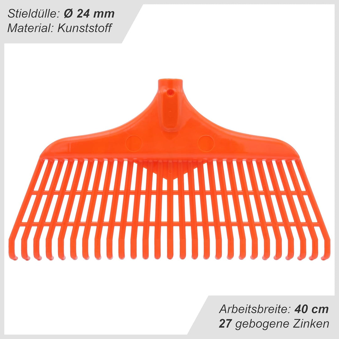 Premium Laubbesen 40cm - Widerstandsfähiger & Robuster Rechen für den Garten, Vielseitig einsetzbar