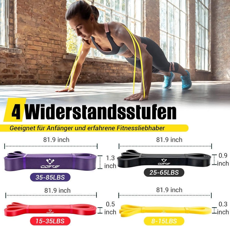 Resistance Bands, Widerstandsbänder, Fitnessbänder für Yoga, Pilates, Training, Physiotherapie, Kraf