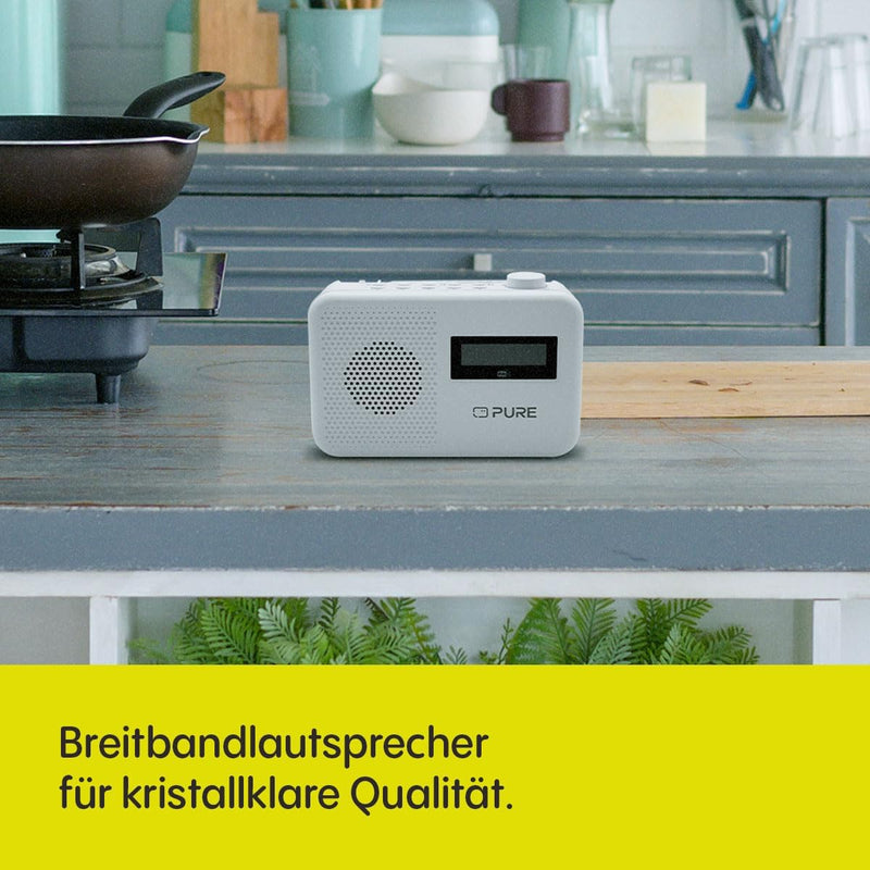Pure Elan One2 tragbares DAB+/FM Radio mit Bluetooth 5.1 (LCD-Display, 10 Speichertasten, Batteriebe