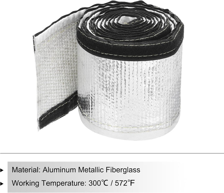 QUARKZMAN 3.0mm Dicke Aluminiumfolie Hitzeschutzschlauch 25mm Innendurchmesser Hitzeschutz Aluminium