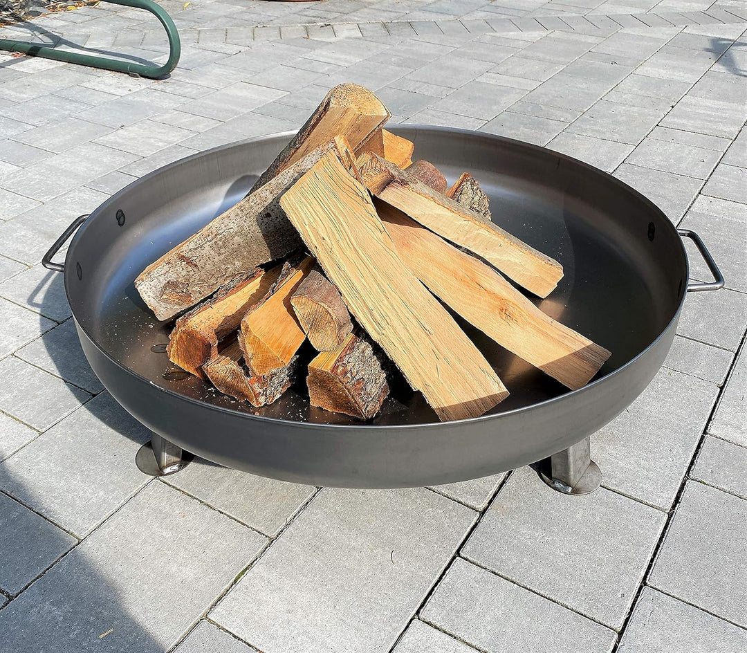 Czaja Feuerschale Ø 80 cm mit Wasserablaufbohrung Legierter Stahl Ø 80cm Typ Bonn, Legierter Stahl Ø