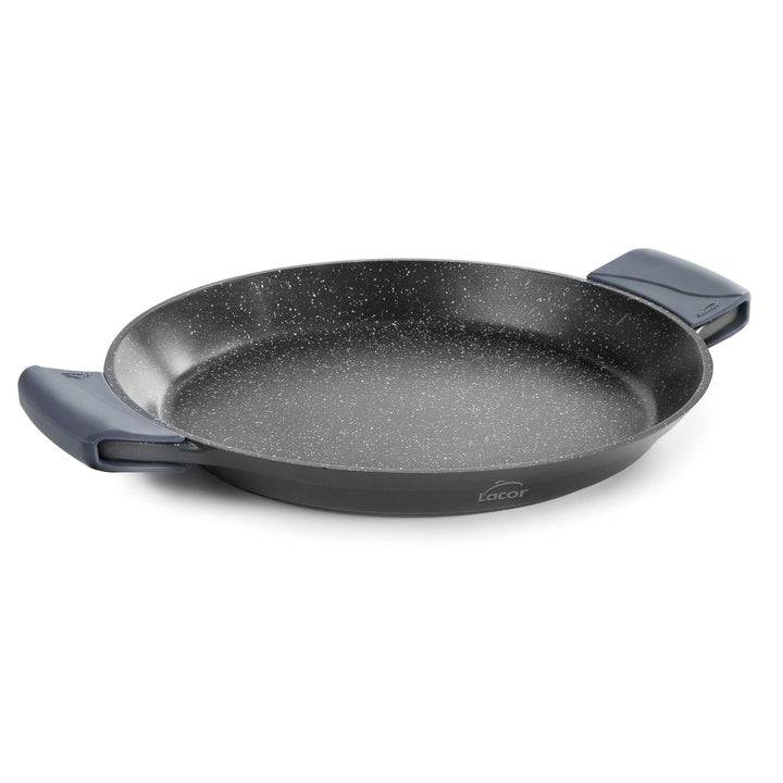 LACOR 25432 Paellapfanne mit Griffen aus Silikon, Antihaftbeschichtung, induktionsgeeignet, umweltfr