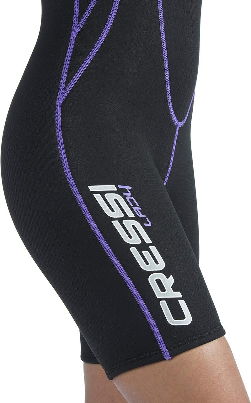 Cressi Tortuga Lady Wetsuit 2.5 mm - Shorty Neoprenanzug aus High Stretch Neopren für Frauen Schwarz