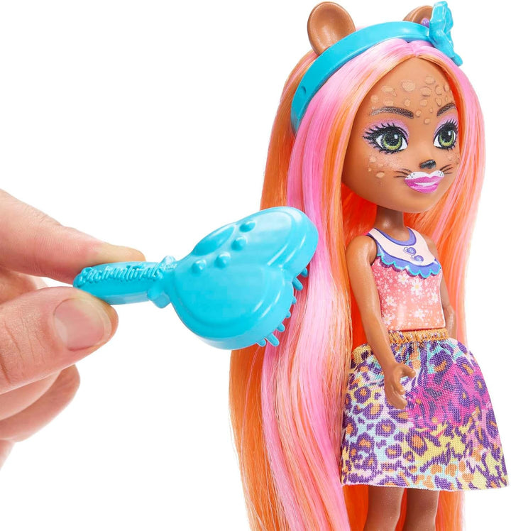 Enchantimals Glam Party Deluxe Hair - Puppe mit Zemirah Zebra, Gillian Giraffe oder Charisse Cheetah