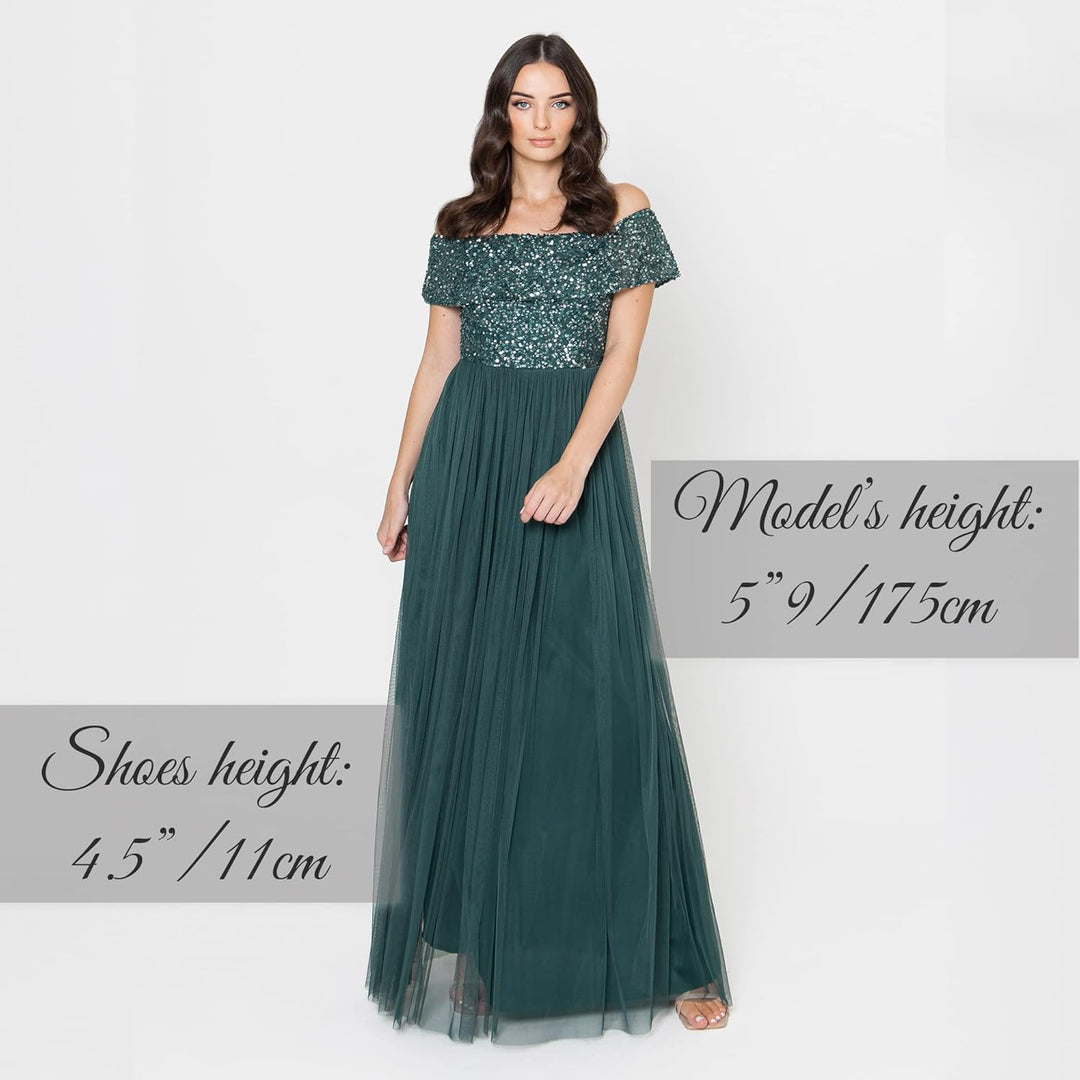 Maya Deluxe Damen Bridesmaid Dress Emerald Green 44, Emerald Green 44