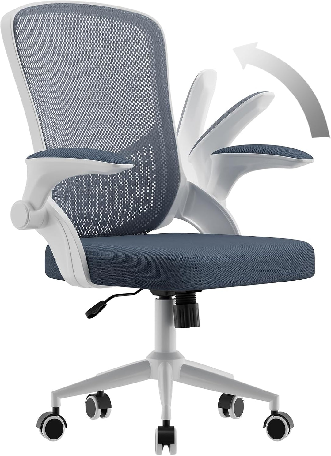 naspaluro Ergonomischer Bürostuhl, Schreibtischstuhl mit 90° Klappbaren Armlehnen, Einzigartige Lend