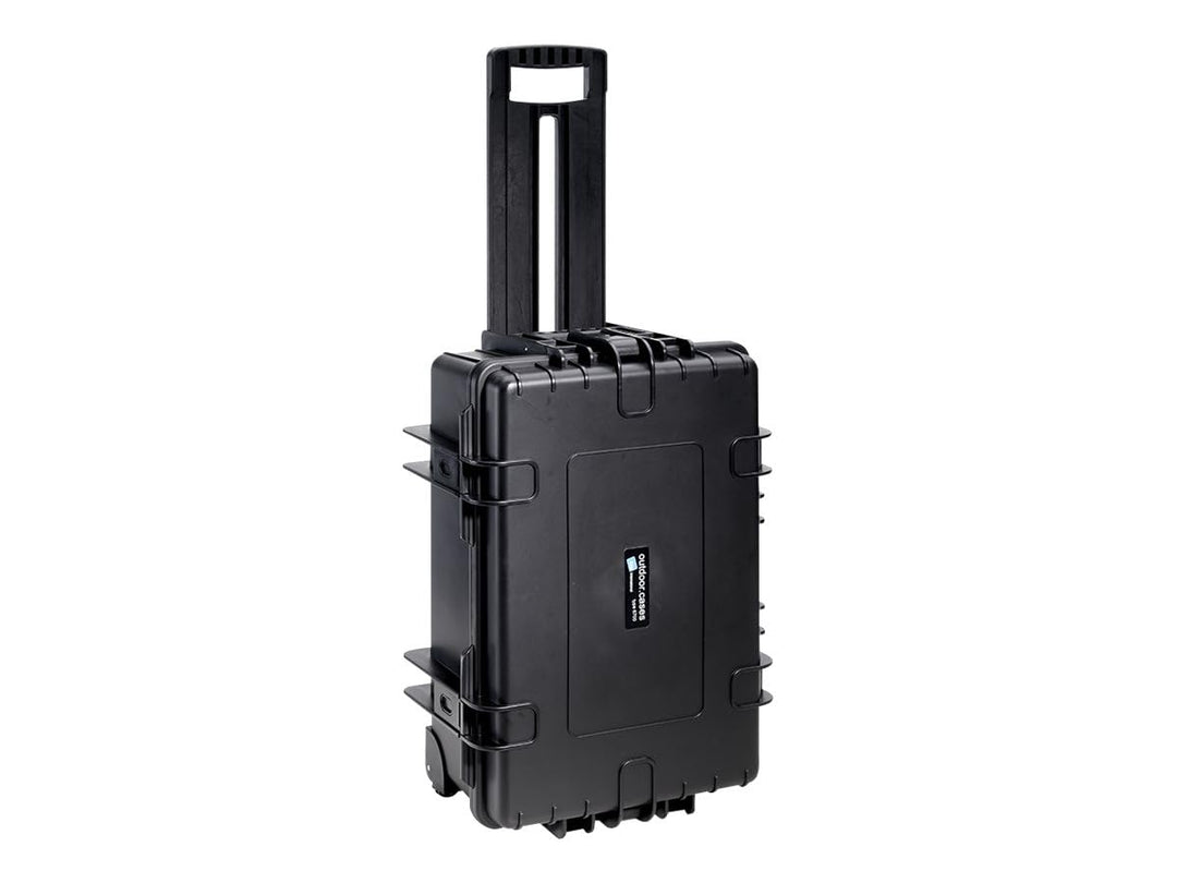 B&W Transportkoffer Outdoor - Typ 6700 - Schwarz mit variabler Facheinteilung, Trolley Koffer, ideal