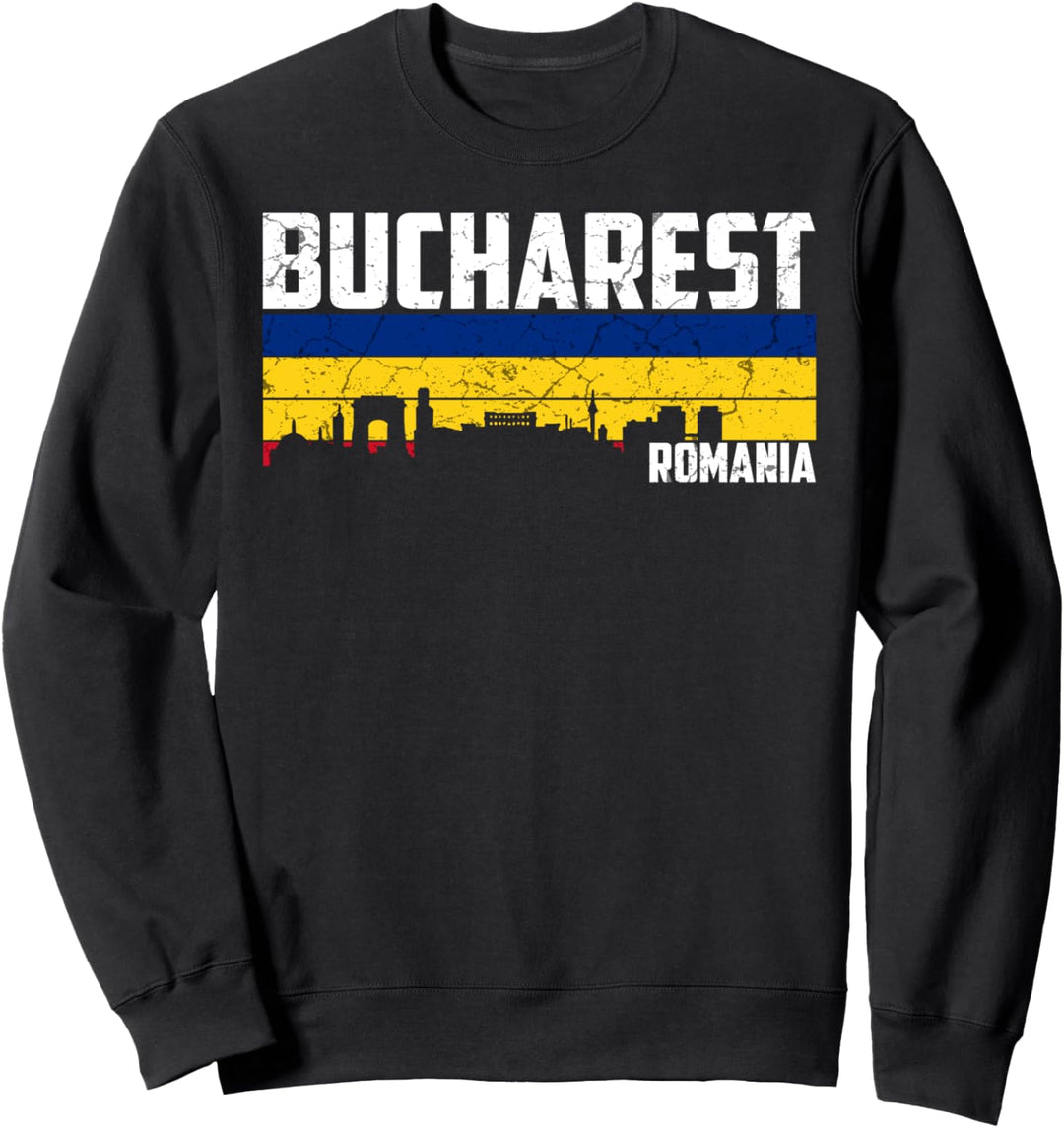 Mein Bukarest Skyline Rumänien Heimat Stadt Souvenir Sweatshirt