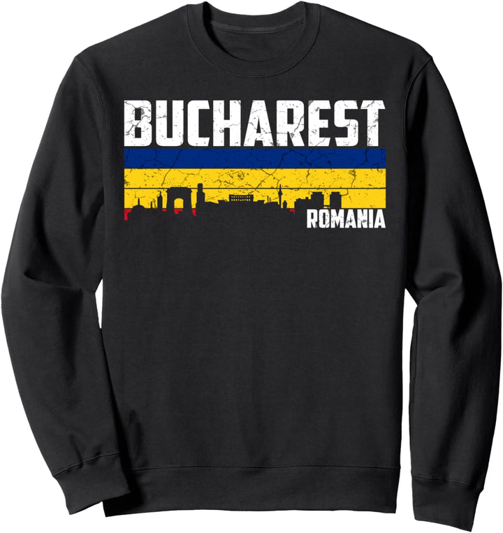 Mein Bukarest Skyline Rumänien Heimat Stadt Souvenir Sweatshirt