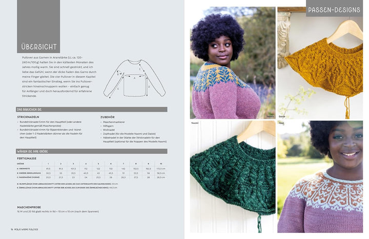 Skandinavische Top-down-Pullover: 12 Strickmodelle mit aussergewöhnlicher Rundpasse, Taschenbuch