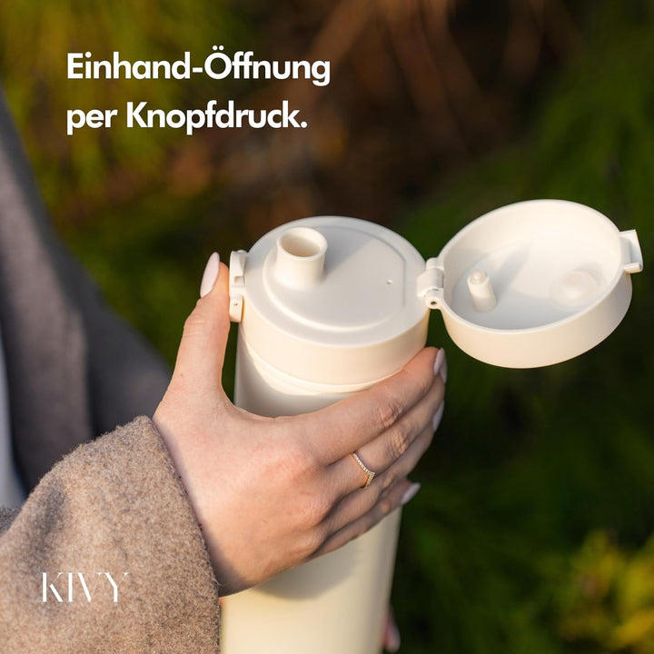 KIVY Trinkflasche 650ml [BPA FREI] Auslaufsicher &amp; Spülmaschinenfest - Wasserflasche für Kinder &amp; Er