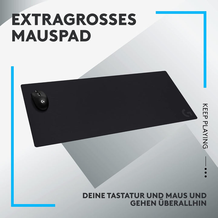 Logitech G G840 Extra Grosses Gaming-Mauspad, optimiert für Gaming-Sensoren, mässige Oberflächenreib