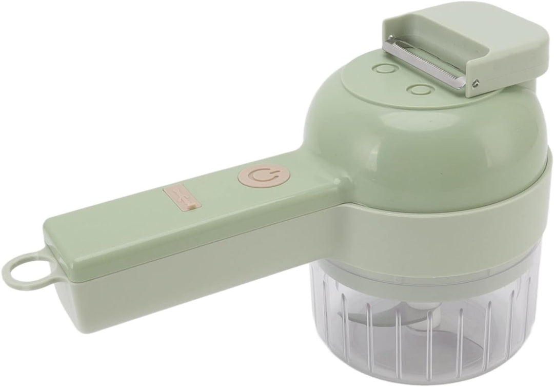 ciciglow 4 in 1 Gemüseschneider Elektrisch, elektrischer Gemüseschneider, Knoblauchhacker, multifunk
