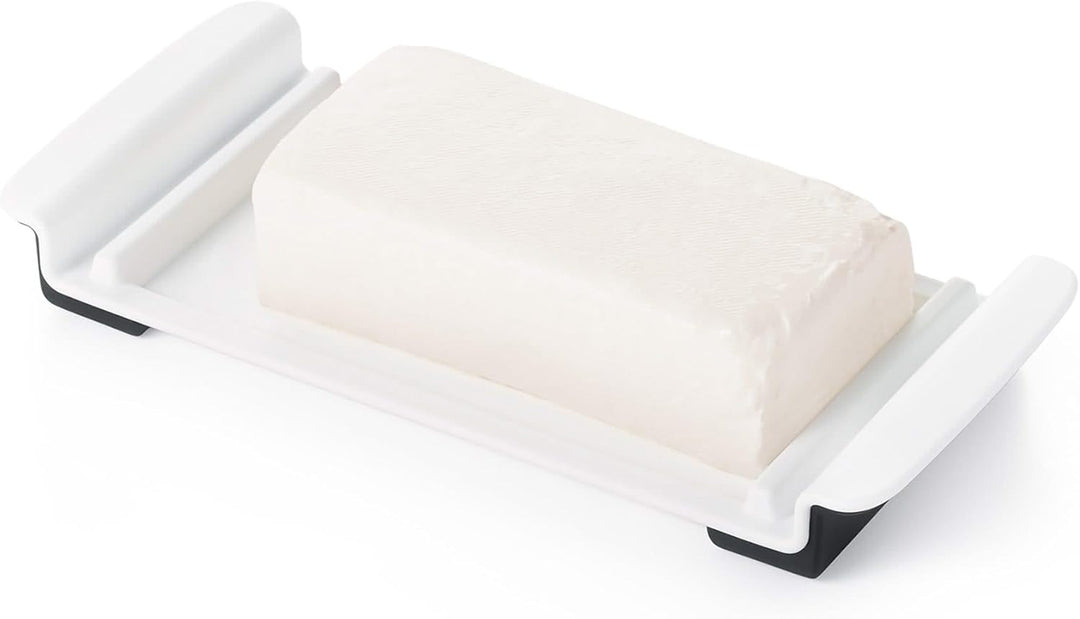 OXO Good Grips breite Butterdose mit Deckel, weiss Butterdose Single, Butterdose Single