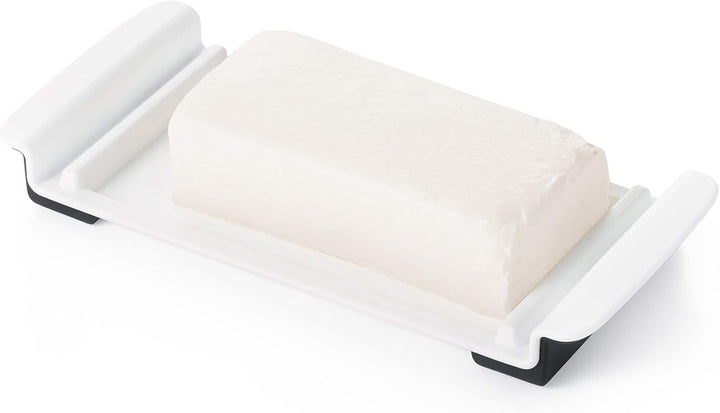 OXO Good Grips breite Butterdose mit Deckel, weiss Butterdose Single, Butterdose Single