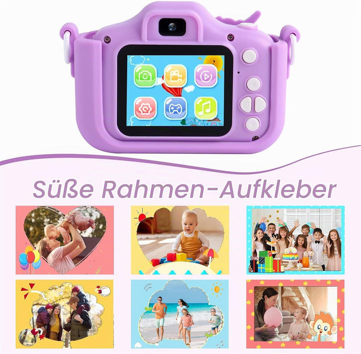 Kinder Kamera, 1080P 2,0-Zoll-Bildschirm Fotoapparat Kinder, 32GB SD-Karte USB Wiederaufladbare Self