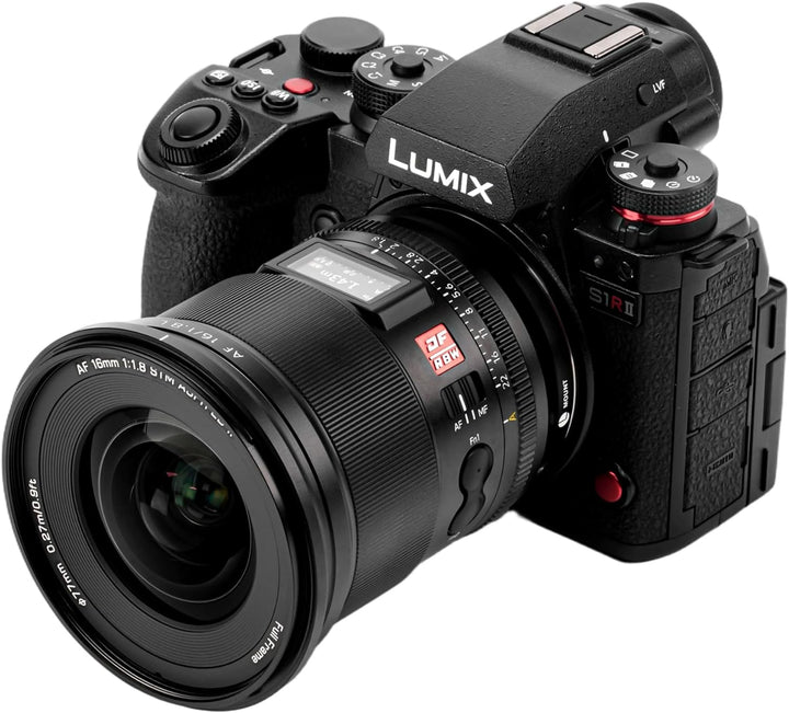 VILTROX 16mm F1.8 L Objektiv für L-Mount, Vollformat-Weitwinkelobjektiv mit grosser Blende und LCD-B