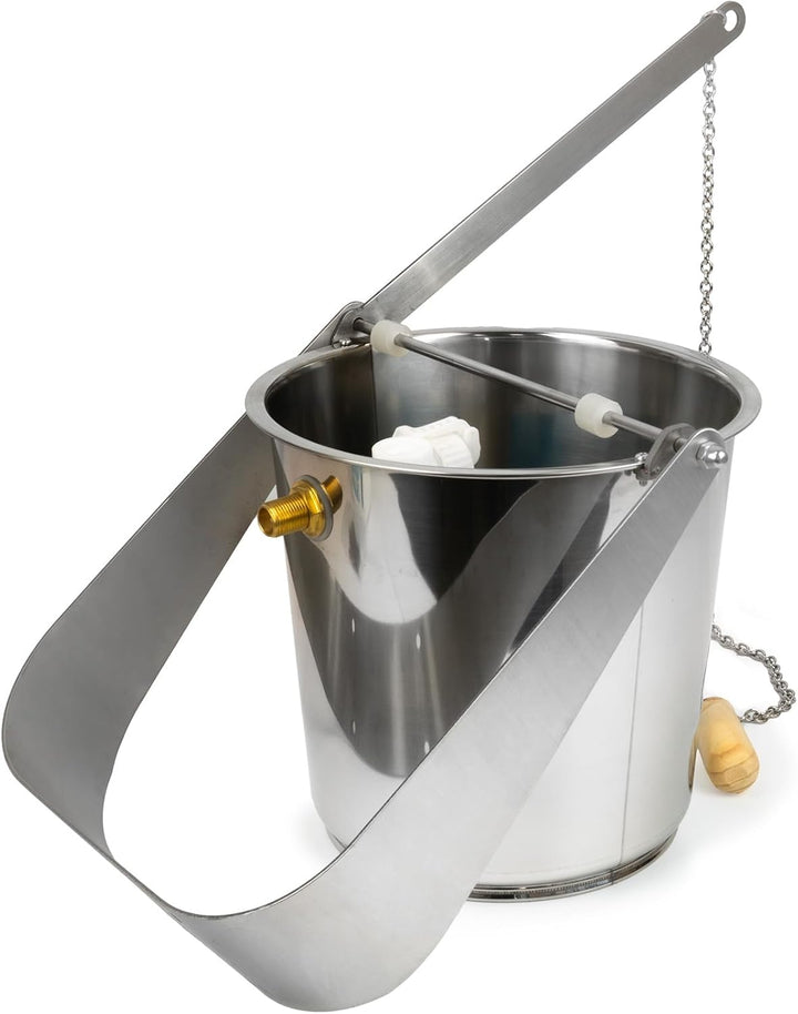 Edelstahl Schwalldusche für die Sauna – 18 Liter, Montierbar, automatische Nachfüllung, Eimerdusche,
