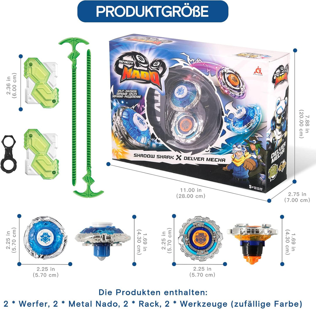 INFINITY NADO Kreisel für Kinder Metall Spielzeug, Battle Tops Kreisel Launcher Spielzeug Jungen, Sp