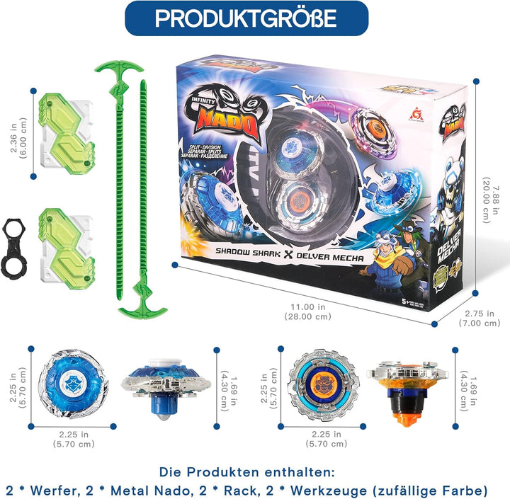 INFINITY NADO Kreisel für Kinder Metall Spielzeug, Battle Tops Kreisel Launcher Spielzeug Jungen, Sp