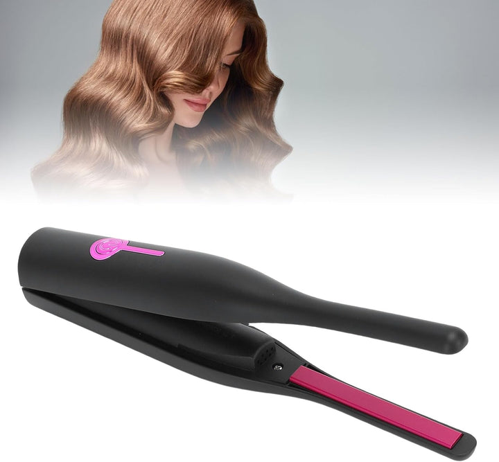 Bleistift-Glätteisen, Kabellos, Kleiner Glätteisen-Haarglätter, Lockenwickler 2 in 1 mit PTC-Schnell