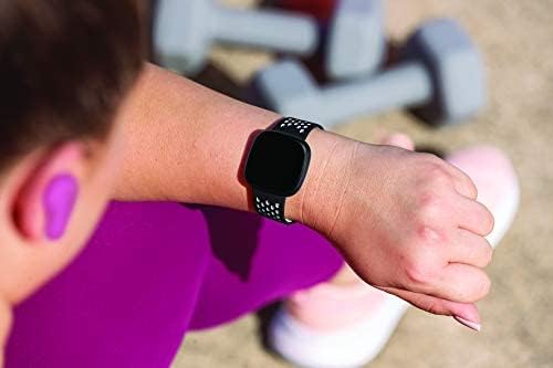 Fitbit Unisex-Adult Versa 3/Sense Armband (Small) Schwarz/Mondweiss L, Schwarz/Mondweiss L