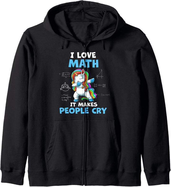 I Love Math It Makes People Cry Lustiger Mathematiklehrer Kapuzenjacke
