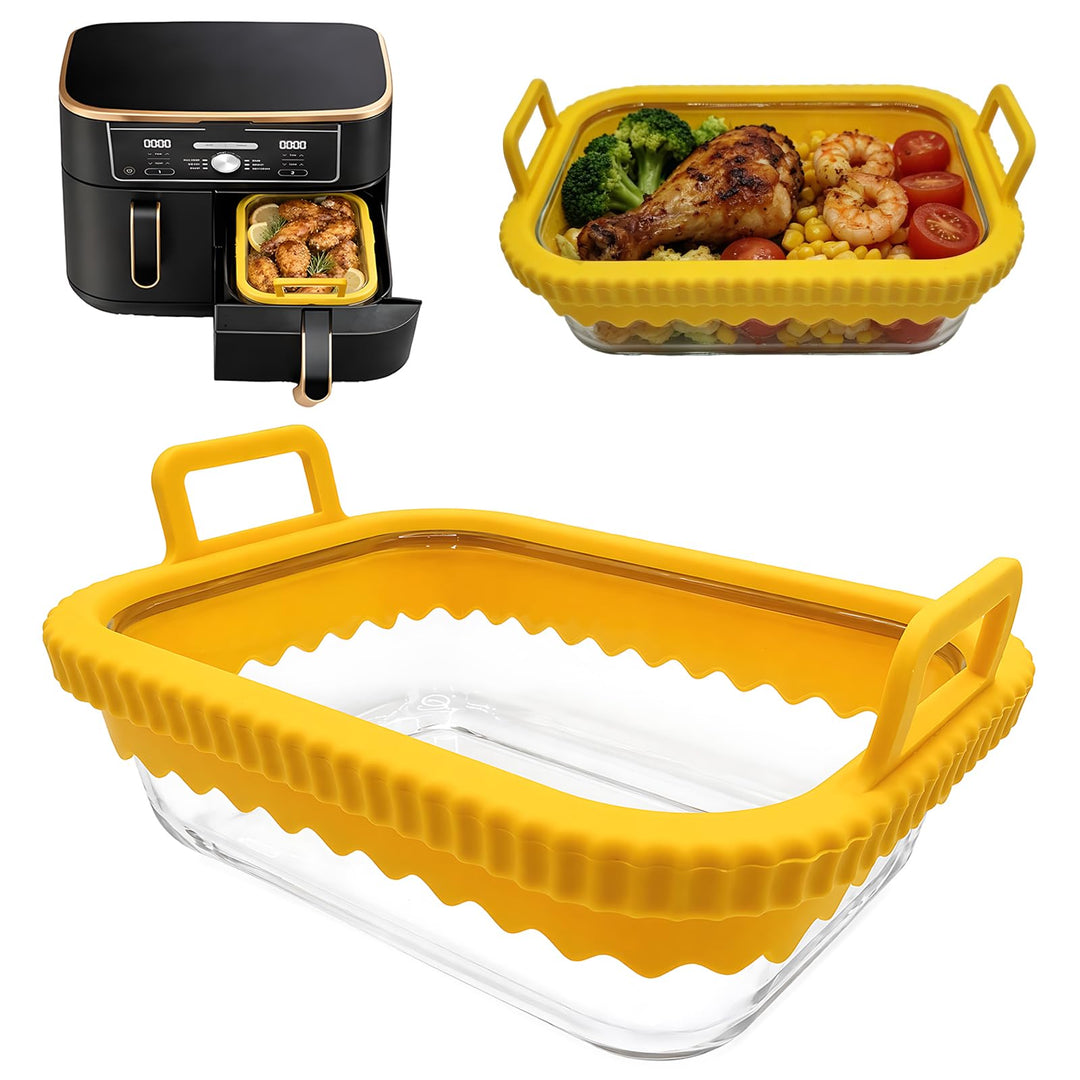 Glas Auflaufform für Ninja Heissluftfritteuse Zubehör AF400EU AF500EU – Hitzebeständig, Kratzfest, S