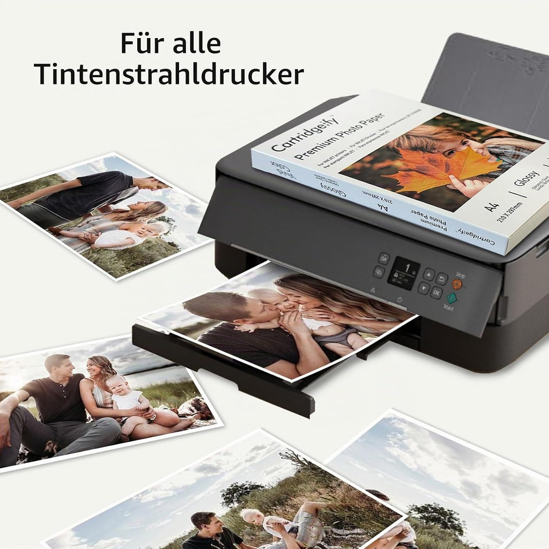 120 Blatt Hochglänzend Fotopapier DIN A4, 180 g/m², für Canon HP Epson Brother Tintenstrahldrucker A