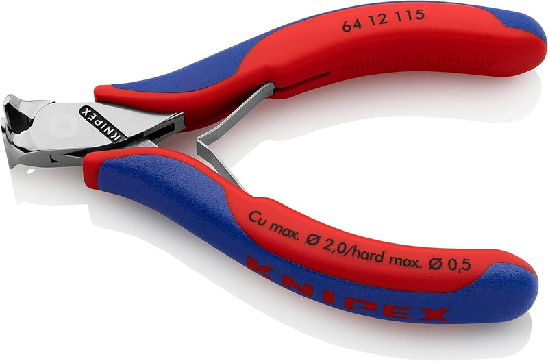 Knipex Elektronik-Vornschneider mit Mehrkomponenten-Hüllen 115 mm 64 12 115 ohne Facette Mit Mehrkom