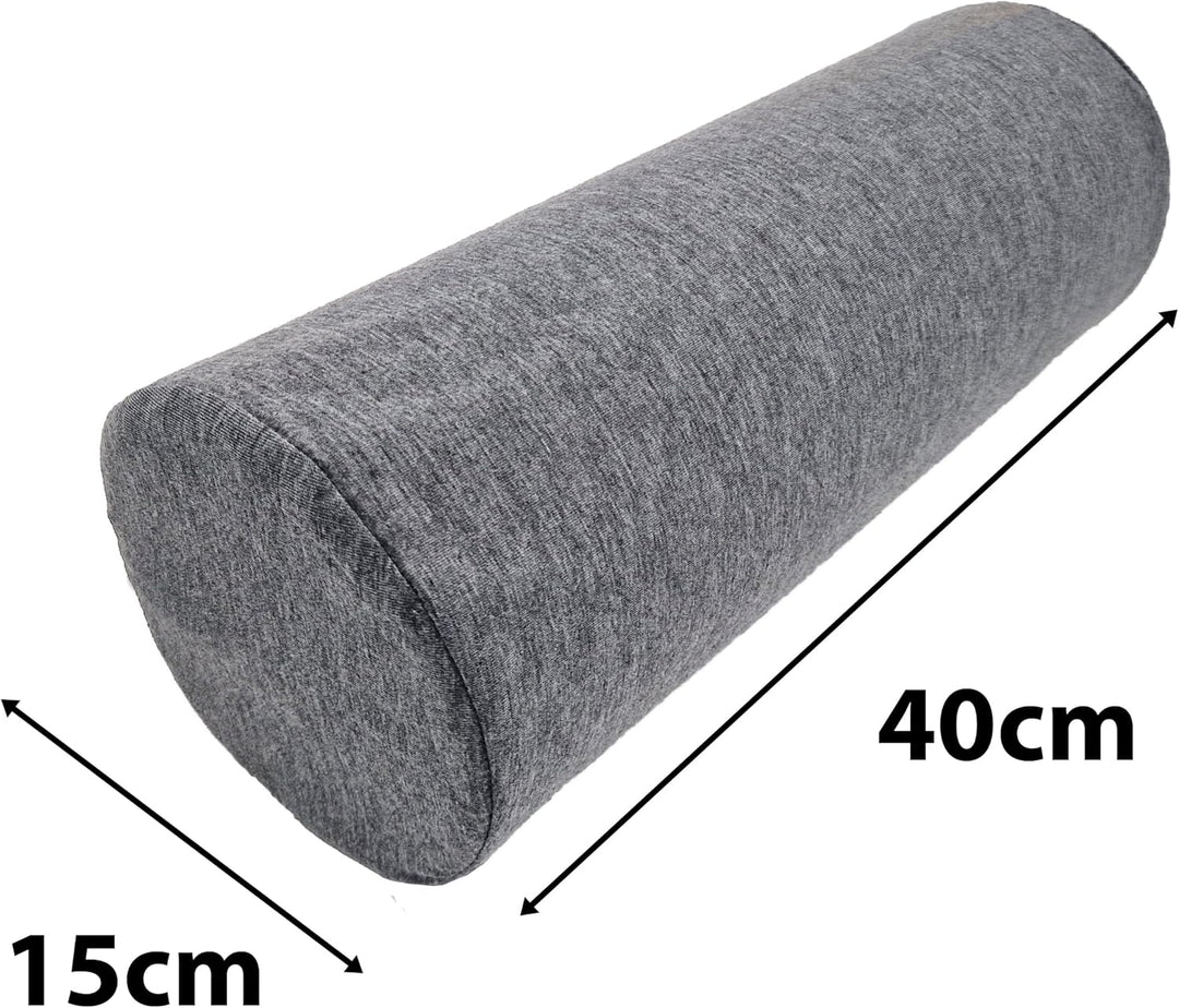 Tiga-Med Orthopädische Nackenrolle, Schaumstoff, Schwarz oder Anthrazit, 40x15cm, Abnehmbarer &amp; wasc