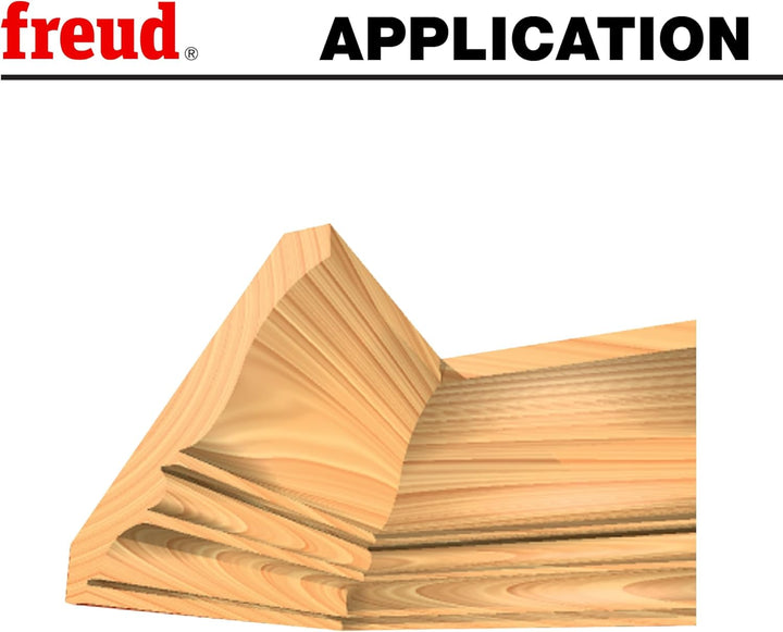 Freud 99–001 1/2 to 1–1/4-Zoll Tür Lip Router Bit mit 1/2 Zoll Schaft, 99-416 Form-Oberfräsen-Einsat