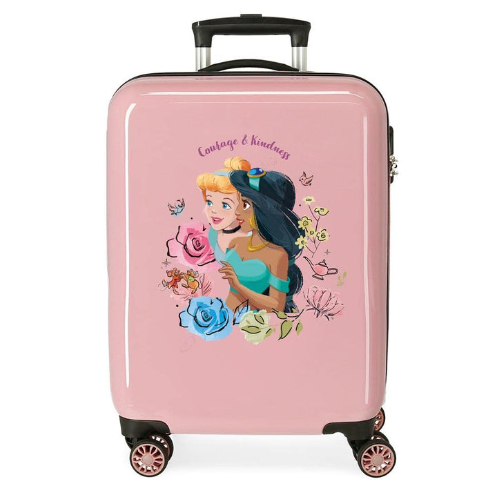 Disney Prinzessinnen Kabinenkoffer, Rosa, 38 x 55 x 20 cm, Hartplastik, seitlicher Kombinationsversc