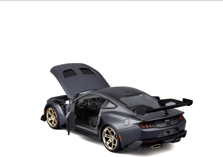 MAISTO Ford Mustang GTD, Special Edition 2025, Metallic Grau - Modellauto 1:18 Originalgetreues Samm