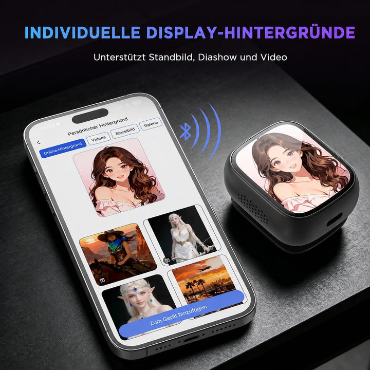ZNP Z02 KI Sprachübersetzer &amp; Übersetzer Digital Badge, 102 Sprachen Echtzeit‑Übersetzungsgerät, Ein