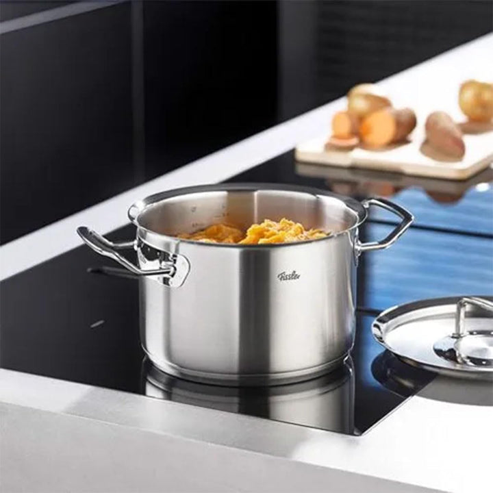 Fissler Original-Profi Collection / Edelstahl-Topfset, 4-teilig, Koch-Töpfe mit Metall-Deckel (3 Koc