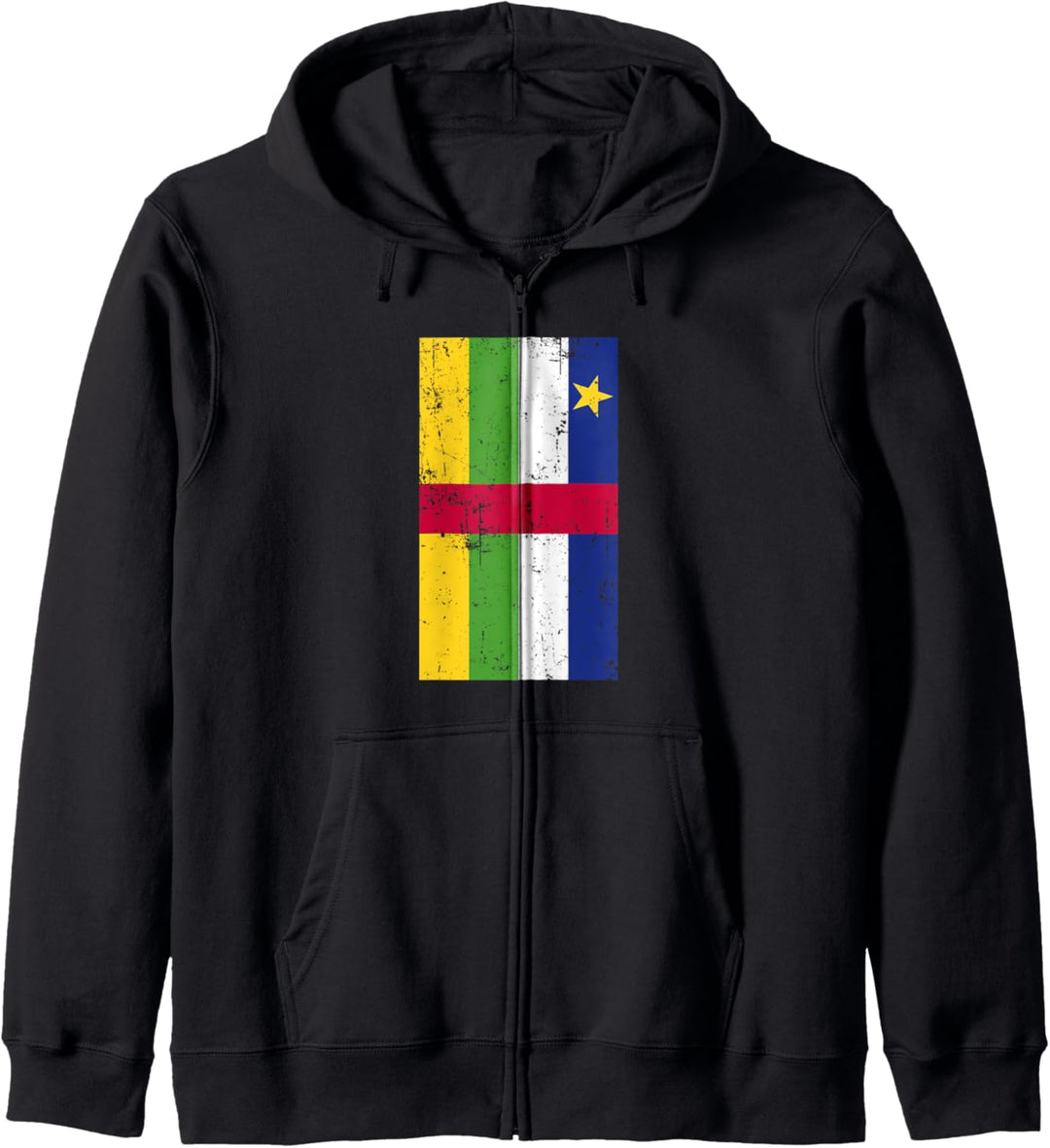 Central African Republic Africa Bangui Distressed Flag Kapuzenjacke