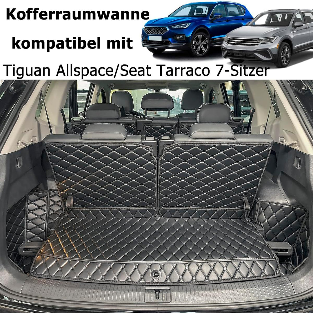 Kofferraumwanne kompatibel mit VW Tiguan Allspace/Seat Tarraco 7-Sitzer 2017-2025 | Kofferraummatte