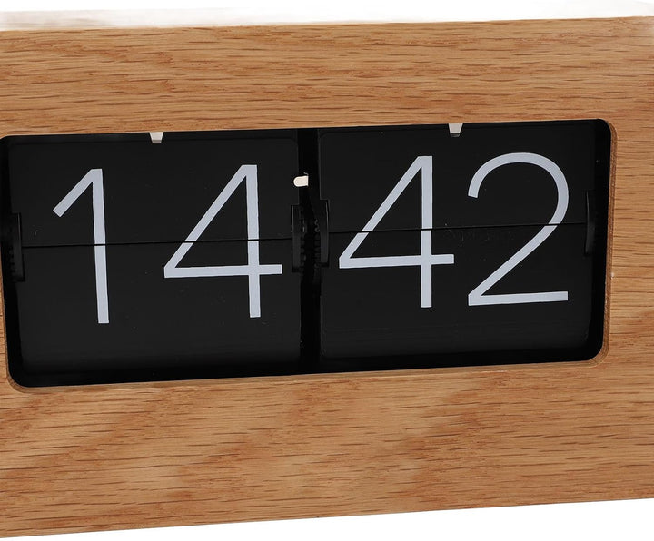 SIXRUN Flip Desk Clock – Vintage-Style Digital Table Clock with Silent Movement, Automatic Flip Disp